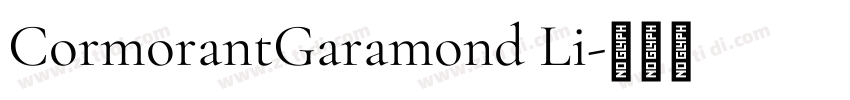 CormorantGaramond Li字体转换